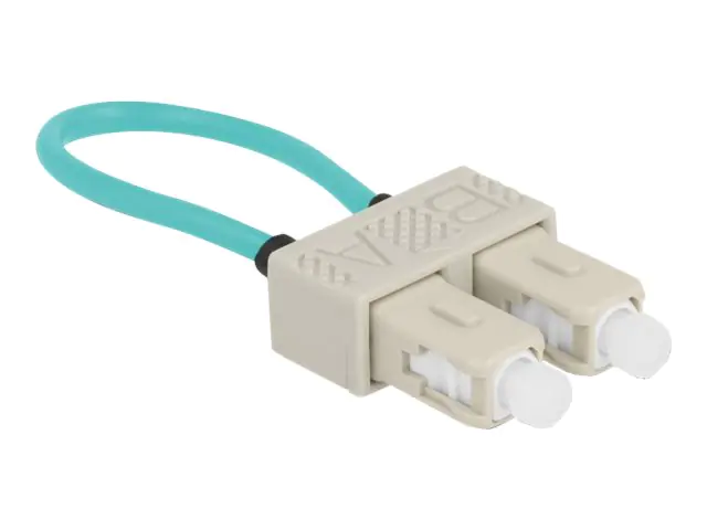 Delock - Loopback-Adapter - SC multi-mode (M) - Glasfaser - 50/125 Mikrometer - OM3 - beige, Aquamarin