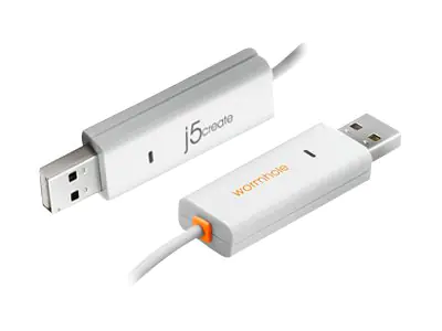 j5create JUC400-N Wormhole™ Switch - Windows® & Mac®, 1,8 m, USB A, USB A, USB 2.0, 0,48 Gbit/s, Weiß