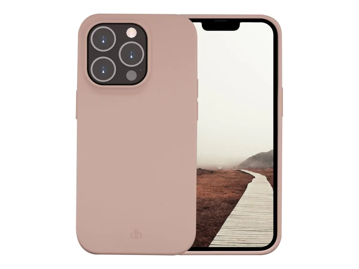 dbramante1928 Greenland - Hintere Abdeckung für Mobiltelefon - 100 % recycelter Kunststoff - rosa sandfarben - für Apple iPhone 14 Pro
