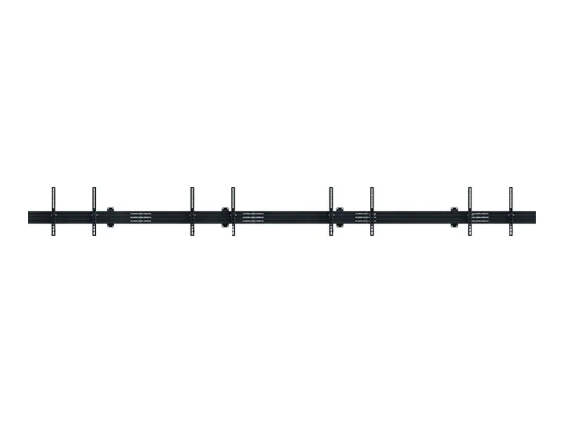 Hagor comPROnents series W4L - Befestigungskit (Wandmontage) - Side-by-Side - für 4 LCD-/Plasma-Konsolen - Schwarz - Bildschirmgröße: 117-165 cm (46"-65")