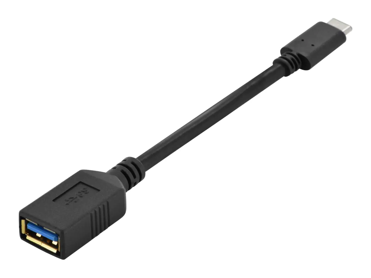 Assmann USB Type-C Adapterkabel - OTG - Type-C auf A - USB 3.0 - 15cm - Schwarz - AK-300315-001-S Assmann USB Type-C Adapterkabel - OTG - Type-C auf A - USB 3.0 - 15cm - Schwarz - AK-300315-001-S