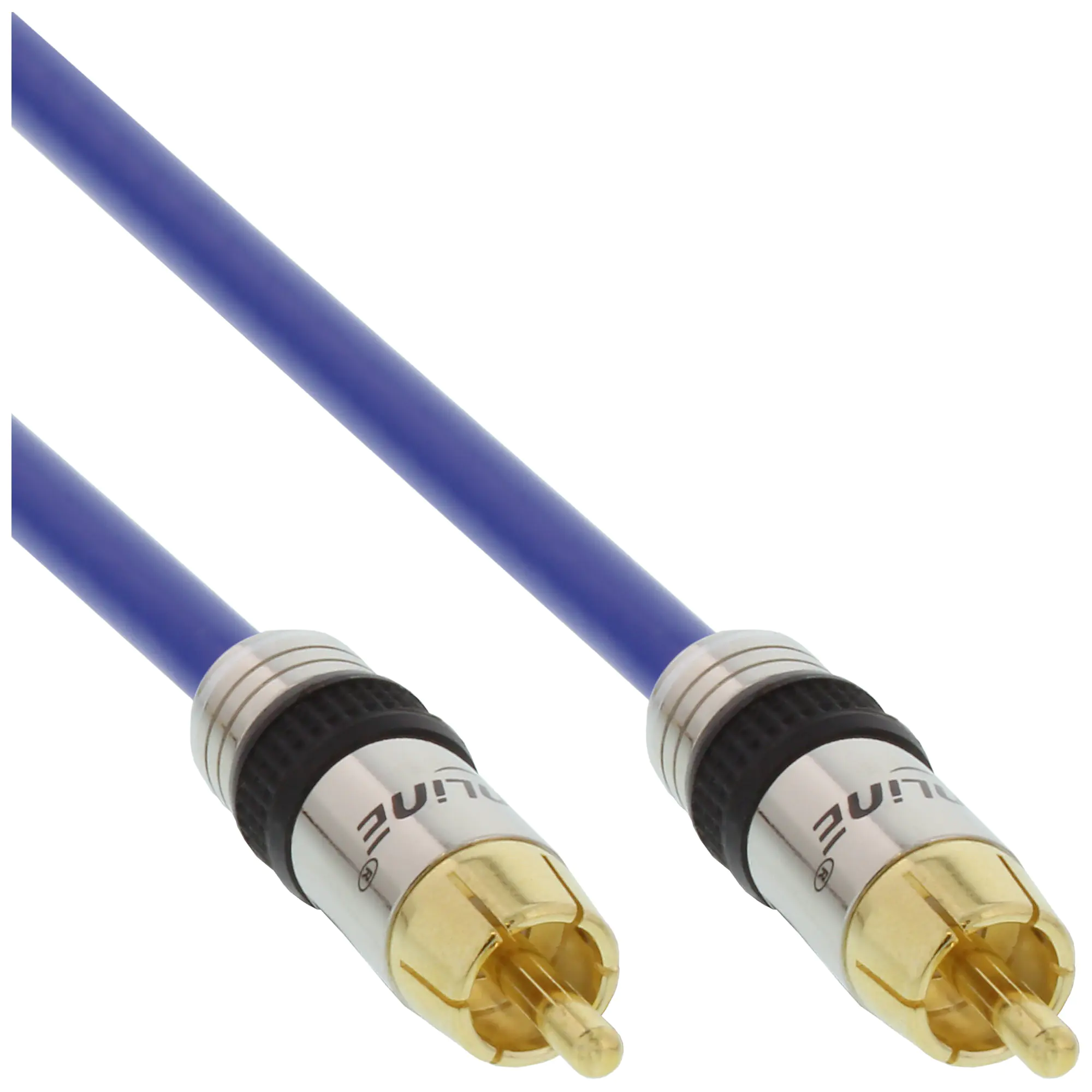 InLine Premium - Digitales Audio-Kabel (koaxial) - RCA männlich zu RCA männlich - 3 m - abgeschirmt - Blau