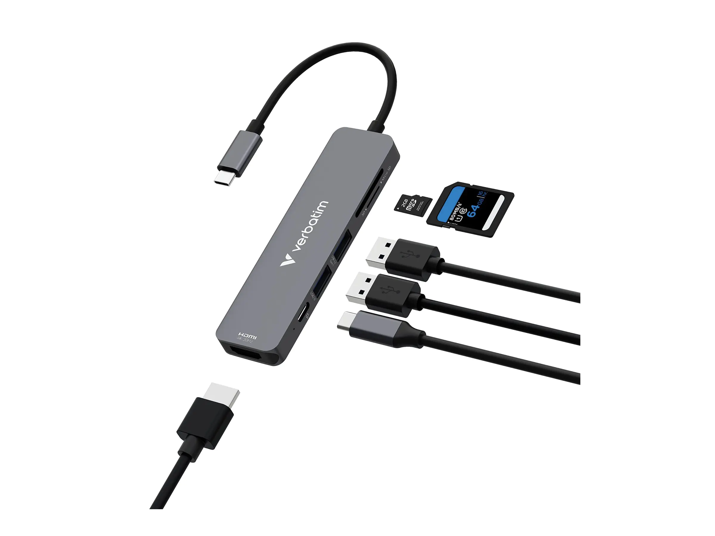 Verbatim HUB USB-C 6PORT SD MICROSD