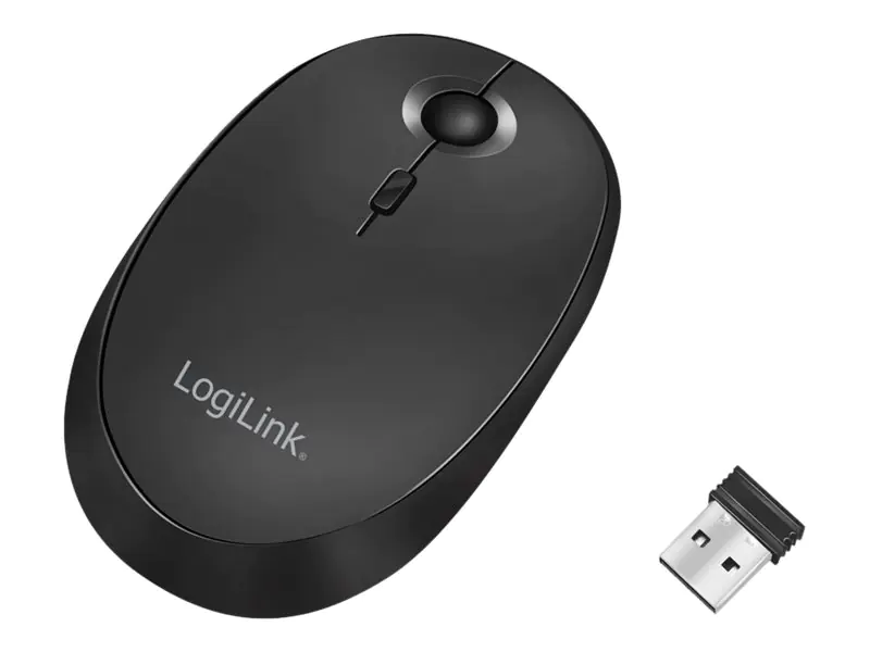 LogiLink - Maus - optisch - kabellos - 2.4 GHz, Bluetooth 4.0 - kabelloser Empfänger (USB) - Schwarz LogiLink - Maus - optisch - kabellos - 2.4 GHz, Bluetooth 4.0 - kabelloser Empfänger (USB) - Schwarz
