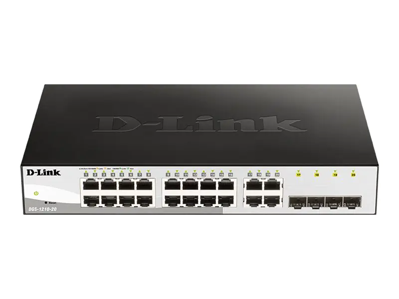 D-Link Web Smart DGS-1210-20 - Switch - 16 x 10/100/1000 + 4 x Gigabit SFP DGS-1210-20/E