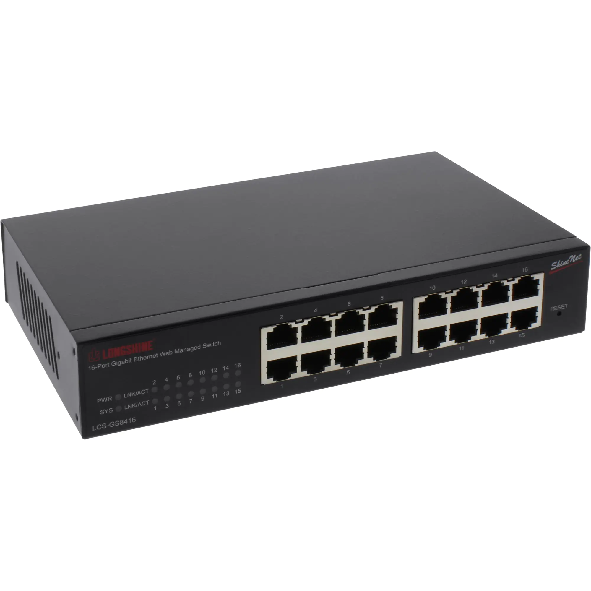 Longshine LCS-GS8424, Managed, Gigabit Ethernet (10/100/1000), Vollduplex