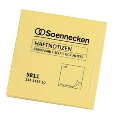 Soennecken Haftnotiz 5811 75x75mm 100Blatt gelb Soennecken Haftnotiz 5811 75x75mm 100Blatt gelb