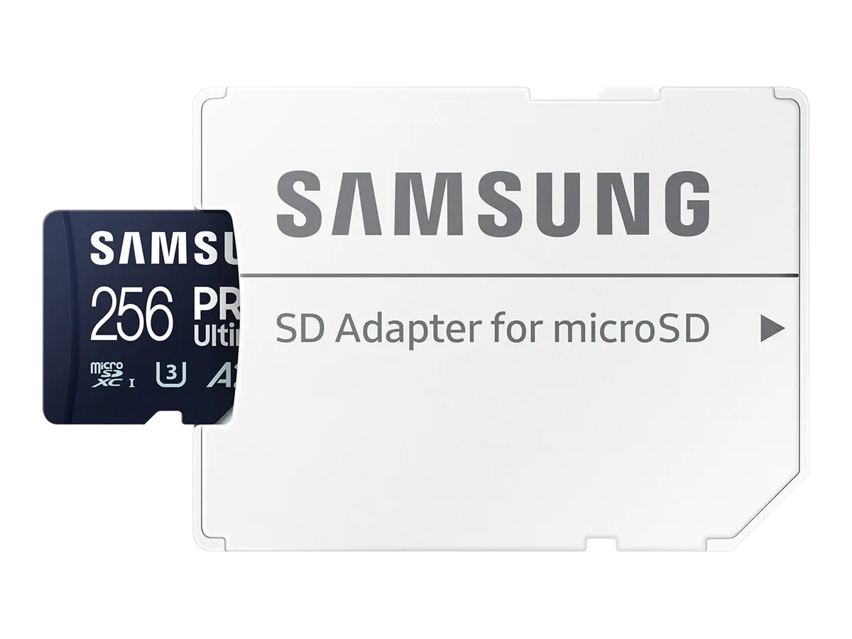 Samsung PRO Ultimate MB-MY256SA - Flash-Speicherkarte (SD-Adapter inbegriffen) - 256 GB - A2 / Video Class V30 / UHS-I U3 - microSDXC UHS-I - Blau