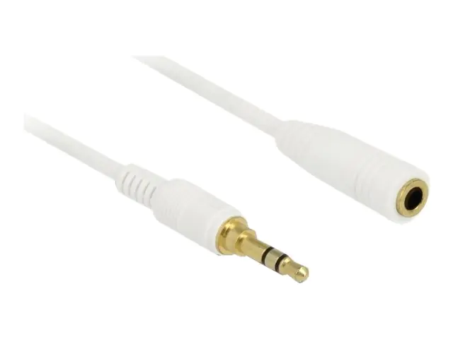 Delock - Audioverlängerungskabel - mini-phone stereo 3.5 mm männlich zu mini-phone stereo 3.5 mm weiblich - 5 m - weiß