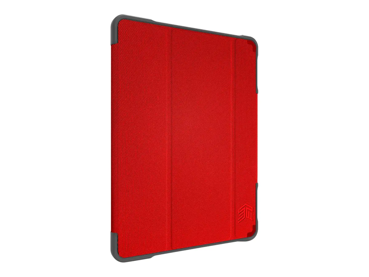 STM dux Plus Duo - Flip-Hülle für Tablet - Polycarbonat, Thermoplastisches Polyurethan (TPU) - Rot - für Apple 10.2-inch iPad (7. Generation)