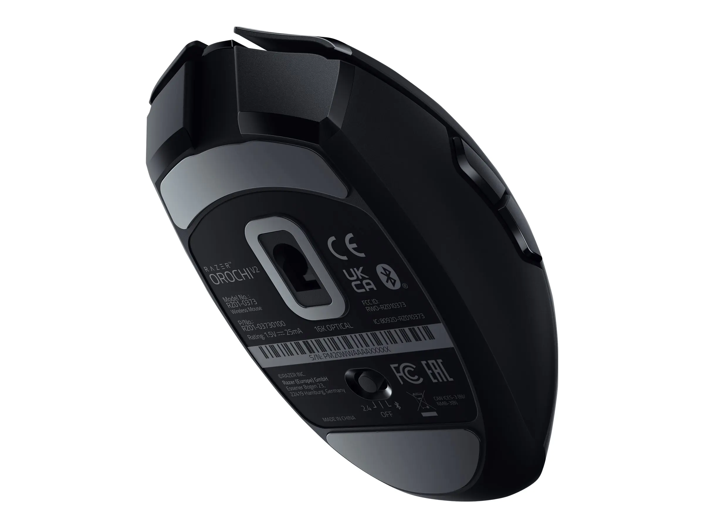 Razer Orochi V2 - Maus - Für Rechtshänder - optisch - 6 Tasten - kabellos - 2.4 GHz, Bluetooth - Schwarz