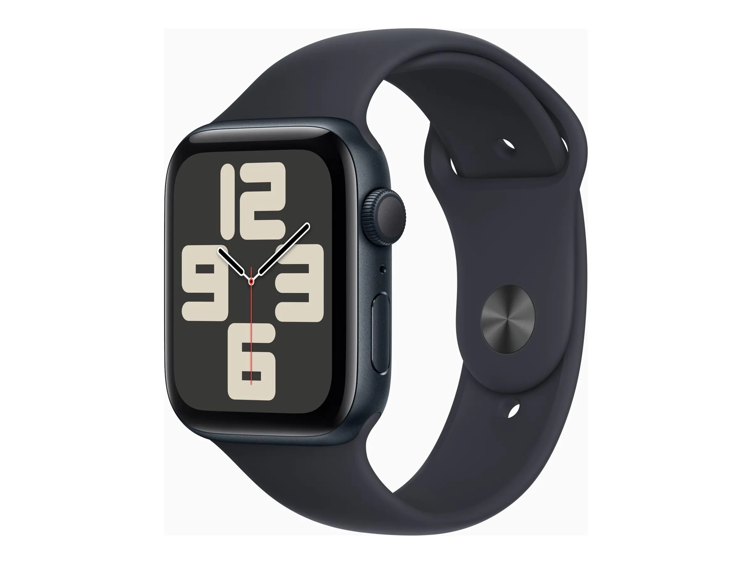 Apple Watch SE (GPS) - 44 mm - Midnight Aluminium - intelligente Uhr mit Sportband - Flouroelastomer - Midnight - Bandgröße: M/L - 32 GB - Wi-Fi, Bluetooth - 32.9 g
