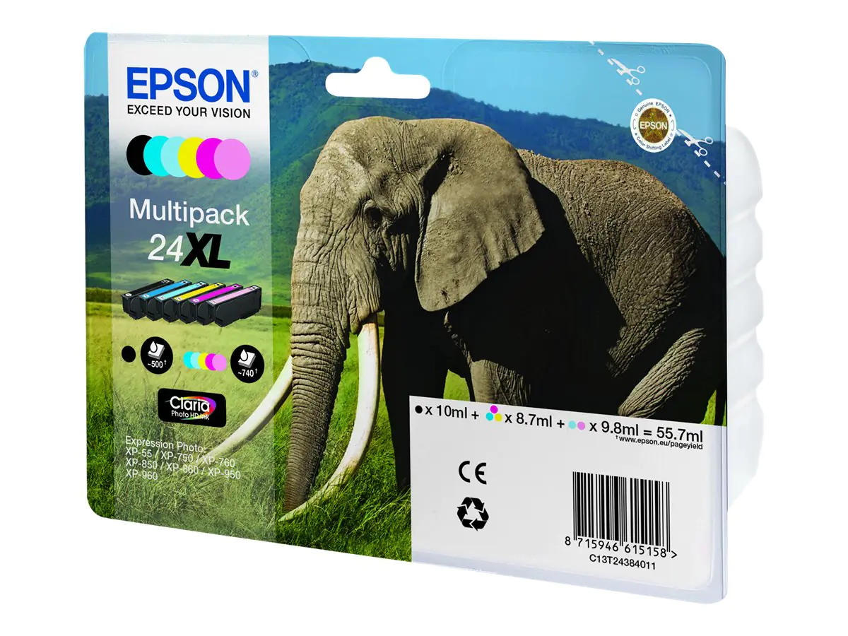 Epson 24XL Multipack - 6er-Pack - 55.7 ml - XL C13T24384011