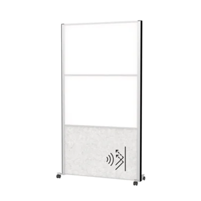 MAUL Stellwand MAULconnecto 100 x 182 cm (B x H) Zweibeinstativ Stahl, 100 % PES-Fasern weiß, hellgrau