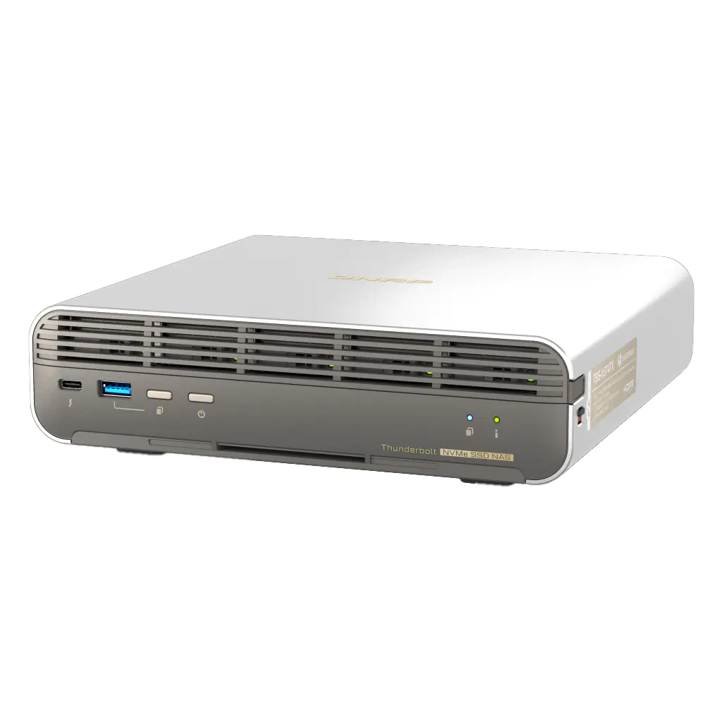 QNAP TBS-H574TX - NAS-Server - 5 Schächte - RAID JBOD, 0, 1, 10, 5, 50, 6, 60, 60 Hot Spare - RAM 12 GB - 2.5 Gigabit Ethernet / 10 Gigabit Ethernet - iSCSI Support