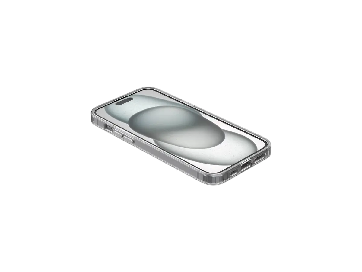 Belkin SheerForce - Hintere Abdeckung für Mobiltelefon - magnetisch - kompatibel mit MagSafe - klar - dünn, leicht - für Apple iPhone 15 Plus