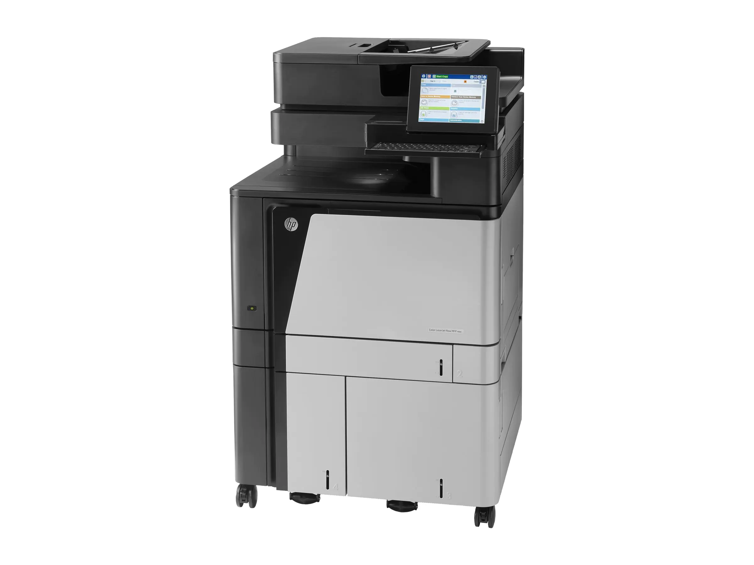 HP LaserJet Enterprise Flow MFP M880z+ - Multifunktionsdrucker - Farbe - Laser - A3 (297 x 420 mm), Ledger (279 x 432 mm) (Original) - A3 (Medien) - bis zu 46 Seiten/Min. (Drucken) - 4100 Blatt - 33.6 Kbps - USB 2.0, Gigabit LAN, USB-Host, USB-Host (inter