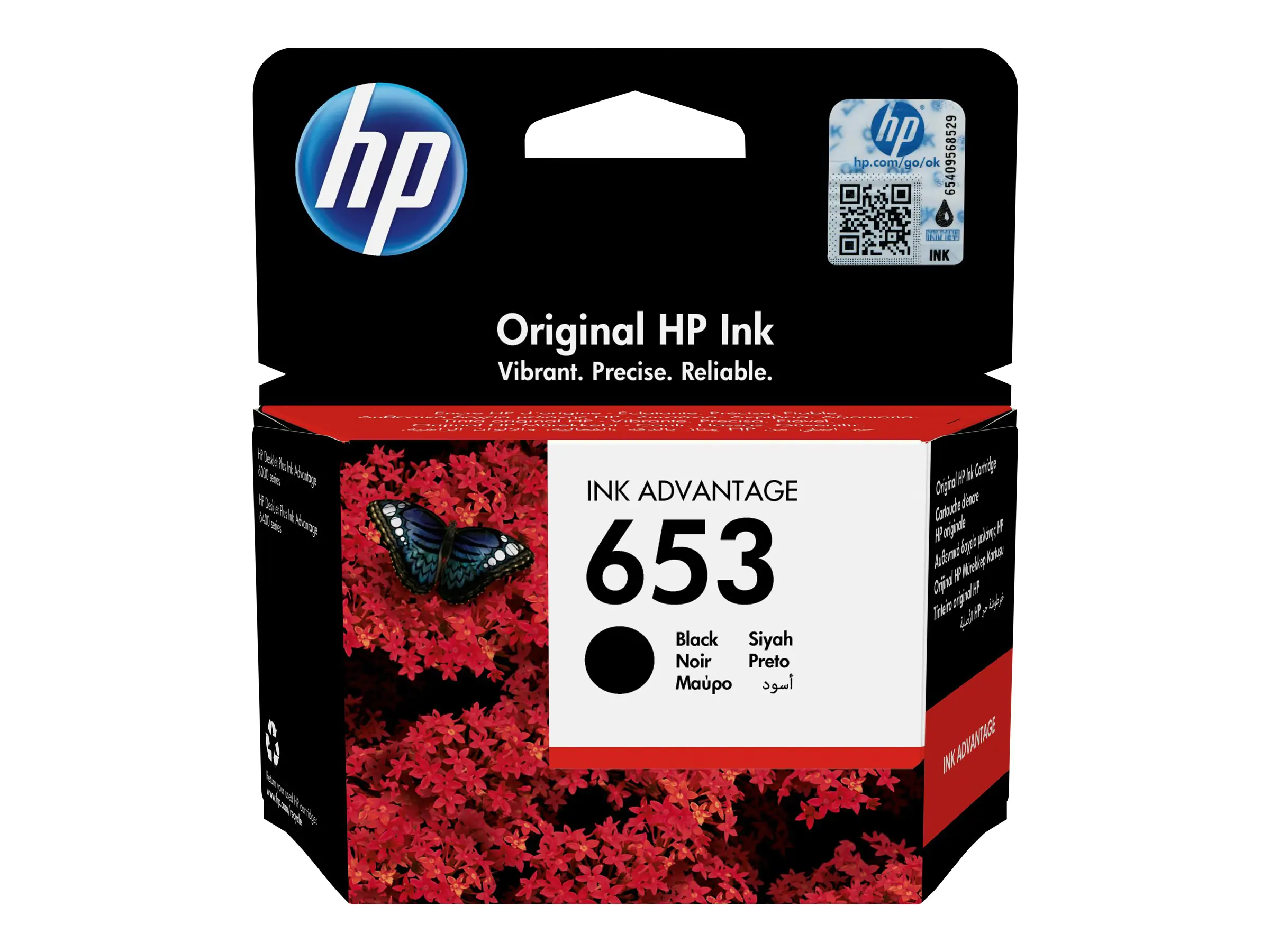 HP 653 - 6 ml - Schwarz - original - Ink Advantage 3YM75AE#BHK