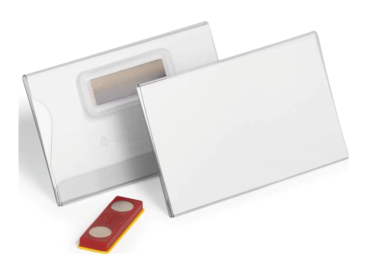 DURABLE Namensschild 75 x 40 mm (B x H) Magnet transparent 25 St./Pack.