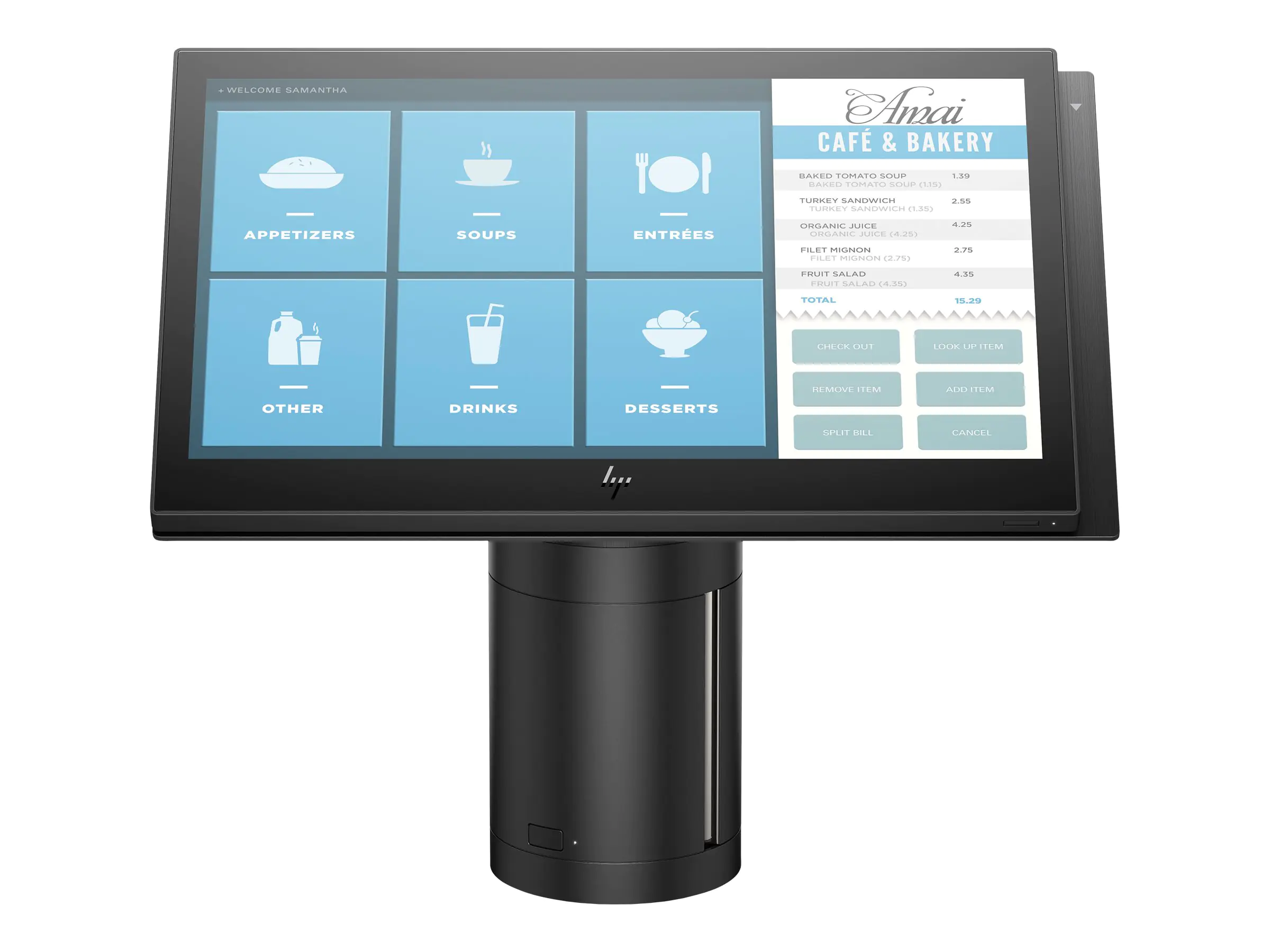 HP ElitePOS G1 Retail System 141 - All-in-One (Komplettlösung) - 1 x Celeron 3965U / 2.2 GHz - RAM 8 GB - SSD 256 GB - TLC - HD Graphics 610 - GigE - WLAN: 802.11b/g/n, Bluetooth 4.0 - Win 10 Pro 64-Bit - Monitor: LED 35.56 cm (14") 1920 x 1080 (Full HD)