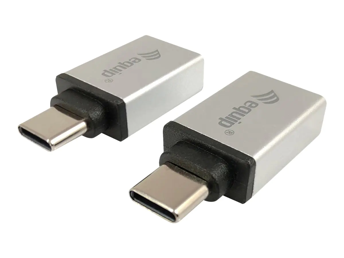Equip Life - USB-Adapter - 24 pin USB-C (M) zu USB Typ A (W) - USB 3.0 - Silber (Packung mit 2)