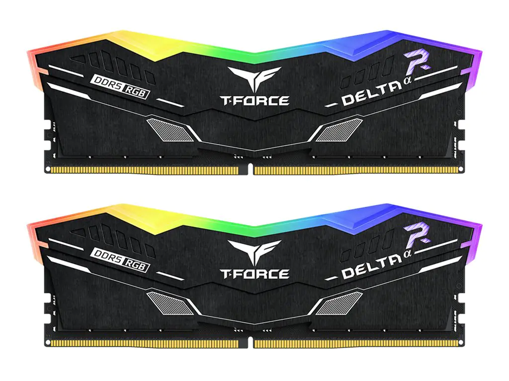 T-Force DELTAa RGB - DDR5 - Kit - 32 GB: 2 x 16 GB - DIMM 288-PIN - 3000 MHz / PC5-48000 - CL30 - 1.35 V - ungepuffert - on-die ECC - Schwarz