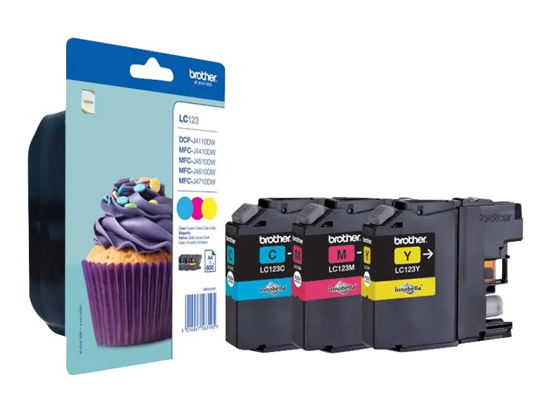 Brother Tinte LC123RBWBP RainbowPack Gelb, Cyan, Magenta