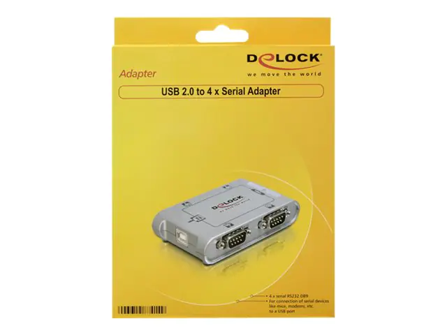 Delock USB 2.0 to 4 port serial HUB - Serieller 87414
