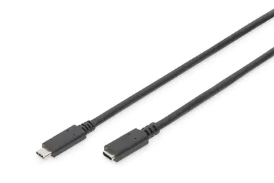 DIGITUS - USB-Verlängerungskabel - 24 pin USB-C (M) zu 24 pin USB-C (W) - 20 V - 3 A - 2 m - 4K Unterstützung - Schwarz DIGITUS - USB-Verlängerungskabel - 24 pin USB-C (M) zu 24 pin USB-C (W) - 20 V - 3 A - 2 m - 4K Unterstützung - Schwarz