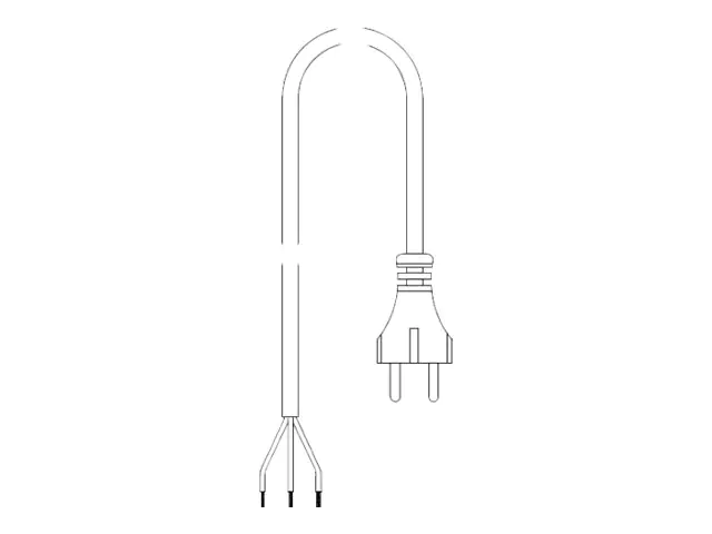 Bachmann - Stromkabel - CEE 7/7 (S) - 250 V - 10 A - 3 m - Schwarz