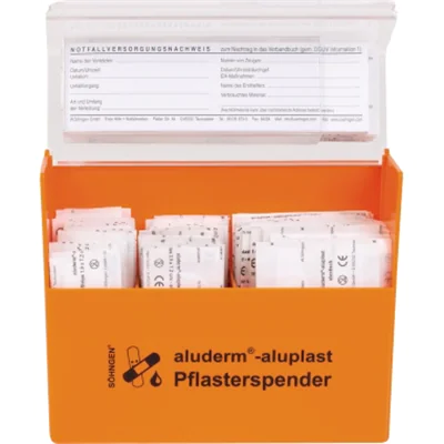 aluderm Pflasterspender aluplast 1009910 orange +115Pflaster aluderm Pflasterspender aluplast 1009910 orange +115Pflaster