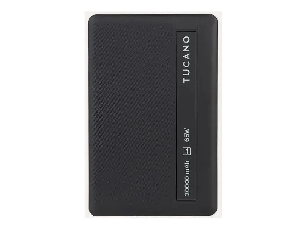 TUCANO Powerbank - für Laptop - 20000 mAh - 65 watt - 3 A - 3 Ausgabeanschlussstellen (USB, 2 x USB-C) MA-PBLA2065-BK