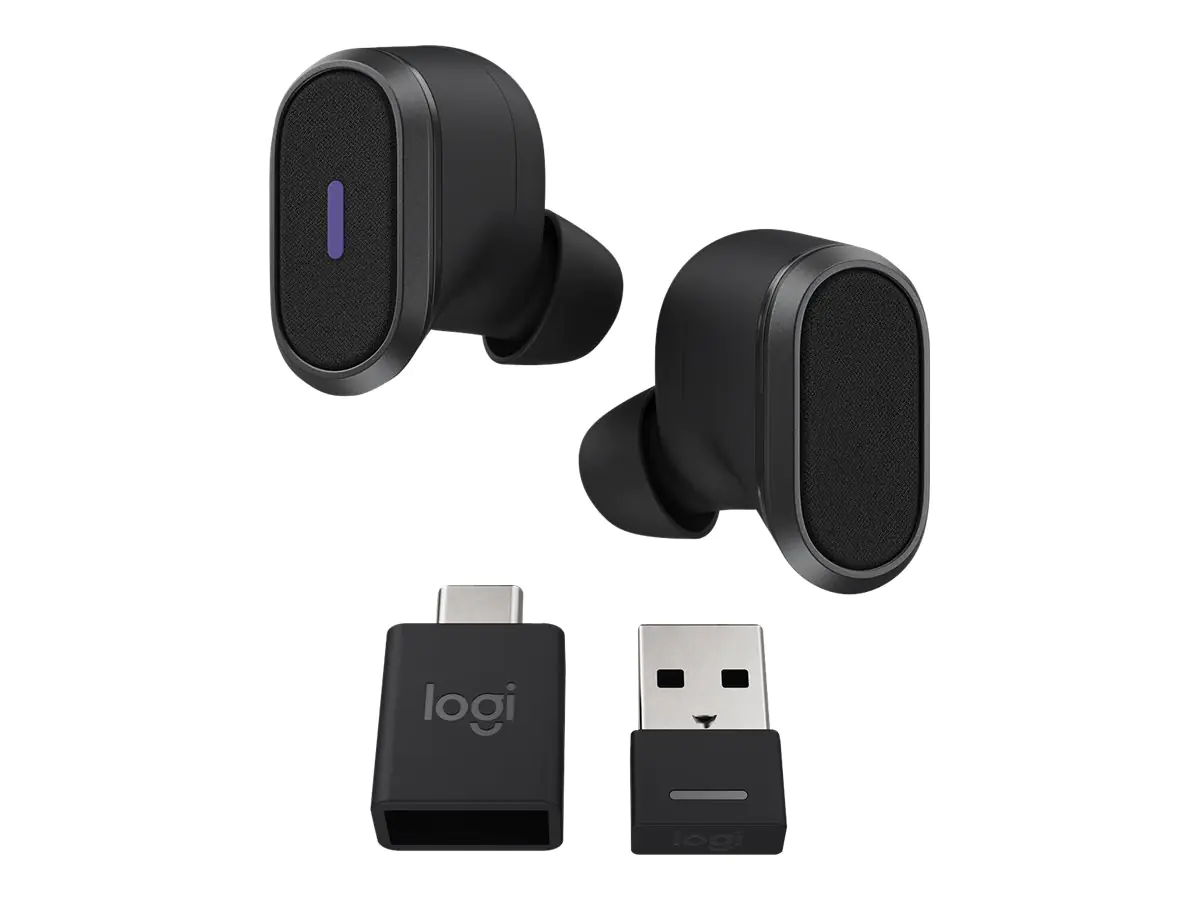 Logitech Zone True Wireless - True Wireless-Kopfhörer mit Mikrofon - im Ohr - Bluetooth - aktive Rauschunterdrückung - Graphite