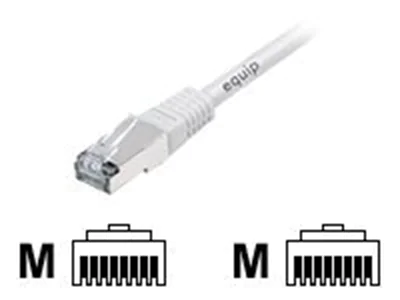 equip - Patch-Kabel - RJ-45 (M) zu RJ-45 (M) - 20 m - SSTP-Kabel - CAT 6a - geformt - weiß