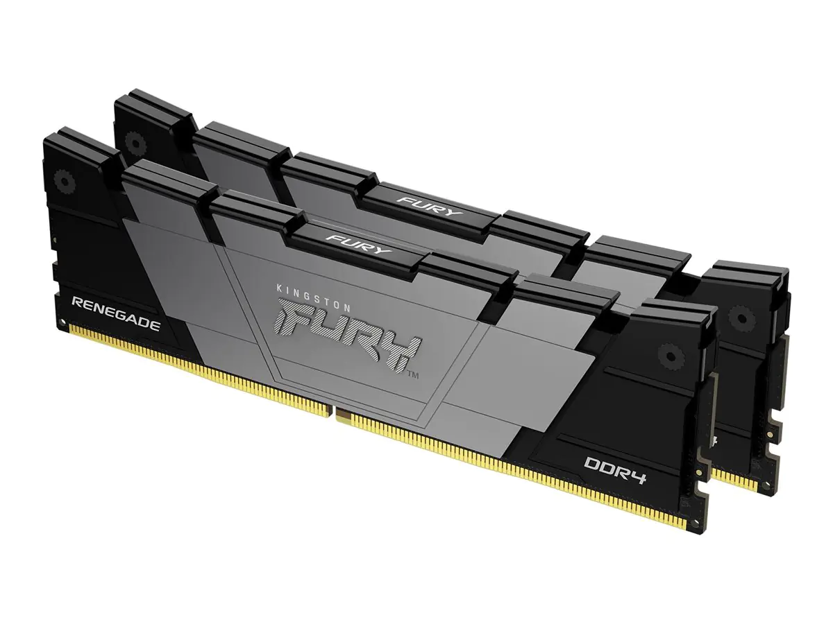 Kingston FURY Renegade - DDR4 - Kit - 16 GB: 2 x 8 GB - DIMM 288-PIN - 4000 MT/s / PC4-32000 - CL19 - 1.2 V - ungepuffert - non-ECC - Schwarz Kingston FURY Renegade - DDR4 - Kit - 16 GB: 2 x 8 GB - DIMM 288-PIN - 4000 MT/s / PC4-32000 - CL19 - 1.2 V - ungepuffert - non-ECC - Schwarz