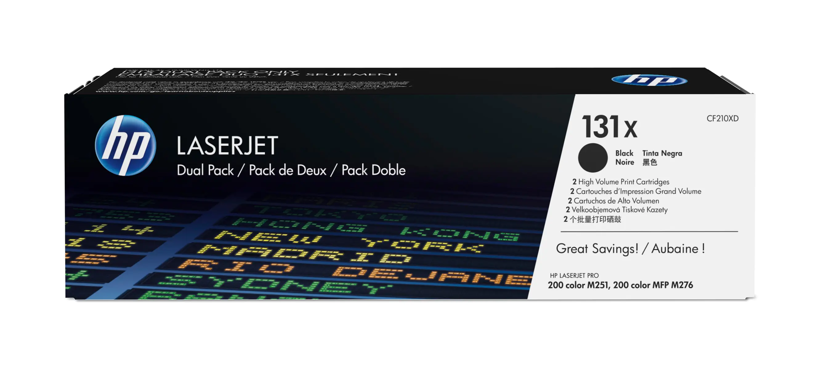 HP 131x - 2er-Pack - Schwarz - original - LaserJet - Tonerpatrone (CF210XD) - für LaserJet Pro 200 M251n, 200 M251nw, 200 M276nw, MFP M276n, MFP M276nw HP 131x - 2er-Pack - Schwarz - original - LaserJet - Tonerpatrone (CF210XD) - für LaserJet Pro 200 M251n, 200 M251nw, 200 M276nw, MFP M276n, MFP M276nw