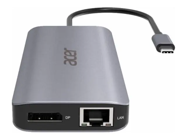 Acer 12-In-1 Type-C Adapter - Dockingstation - USB-C - 2 x HDMI, DP - 1GbE - für Chromebook 51X; Extensa 15; Predator Helios 300; Predator Triton 300; TravelMate Spin B3
