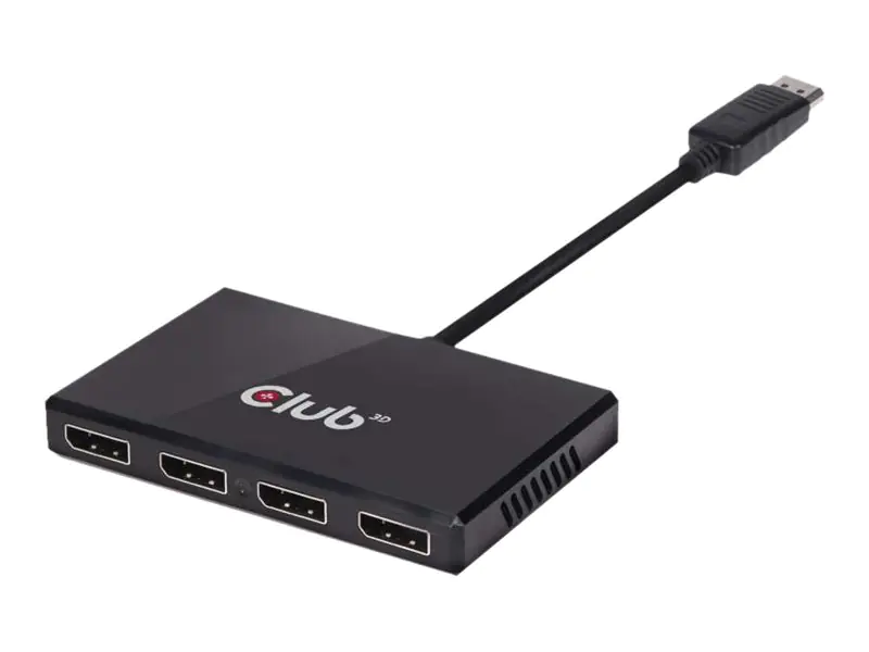 Club 3D SenseVision Multi Stream Transport (MST) Hub CSV-6400 - Video-/Audio-Splitter - 4 x DisplayPort - Desktop