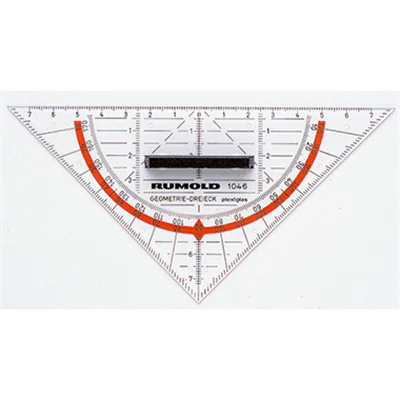 RUMOLD Geometriedreieck 1046 16cm Acrylglas transparent RUMOLD Geometriedreieck 1046 16cm Acrylglas transparent
