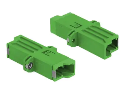 Delock - Netzwerkkoppler - E2000 Single-Mode (W) zu E2000 Single-Mode (W) - Glasfaser - Simplex - grün