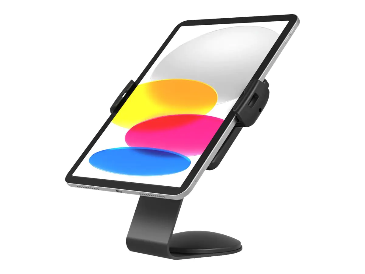 Compulocks Universal Tablet Cling Core Counter Stand or Wall Mount - Befestigungskit (Aufstellung) - 45° Betrachtungswinkel - für Tablett - universal - verriegelbar - Metall - Schwarz - Bildschirmgröße: 17.8-33 cm (7"-13") - Montageschnittstelle: 100 x 10