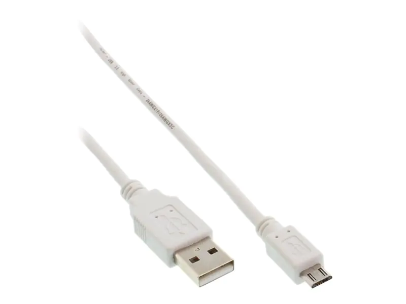 InLine - USB-Kabel - Micro-USB Typ B (M) zu USB (M) - 1.5 m - weiß