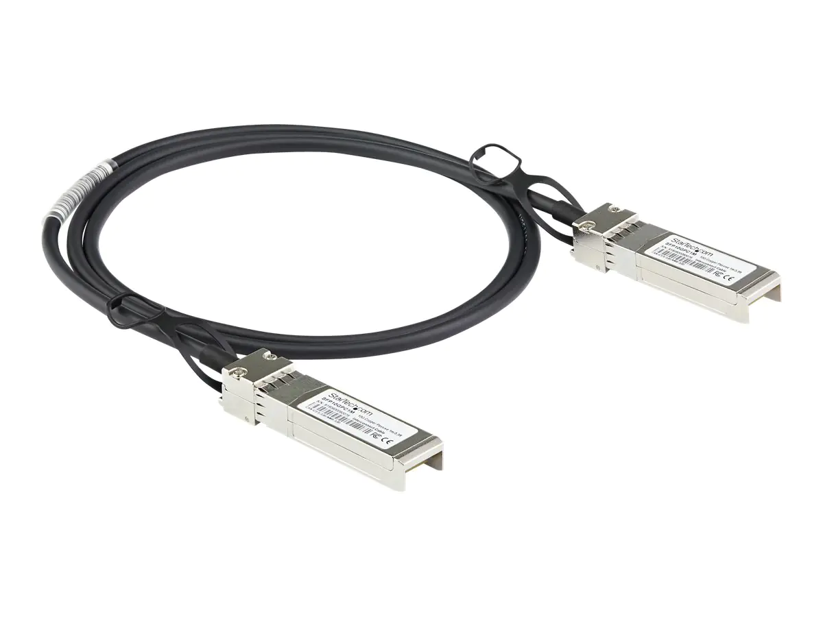 StarTech DACSFP10G2M SFP+ Kabel (2m, 10 GbE, Dell EMC DAC-SFP-10G-2M kompatibles SFP+ Kabel, Passives Kupfer DAC Kabel, Mini-GBIC) - 10GBase Direktanschlusskabel - SFP+ (S) eingerastet zu SFP+ (S) eingerastet - 2 m - twinaxial - passiv StarTech DACSFP10G2M SFP+ Kabel (2m, 10 GbE, Dell EMC DAC-SFP-10G-2M kompatibles SFP+ Kabel, Passives Kupfer DAC Kabel, Mini-GBIC) - 10GBase Direktanschlusskabel - SFP+ (S) eingerastet zu SFP+ (S) eingerastet - 2 m - twinaxial - passiv