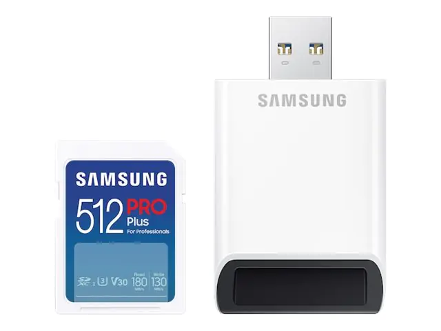 Samsung PRO Plus MB-SD512SB - Flash-Speicherkarte - 512 GB - Video Class V30 / UHS-I U3 / Class10 - SDXC UHS-I - weiß Samsung PRO Plus MB-SD512SB - Flash-Speicherkarte - 512 GB - Video Class V30 / UHS-I U3 / Class10 - SDXC UHS-I - weiß