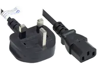 Good Connections P7030-S018 - 1,8 m - Netzstecker Typ G - C13-Koppler - H05VV-F - 250 V - Schwarz