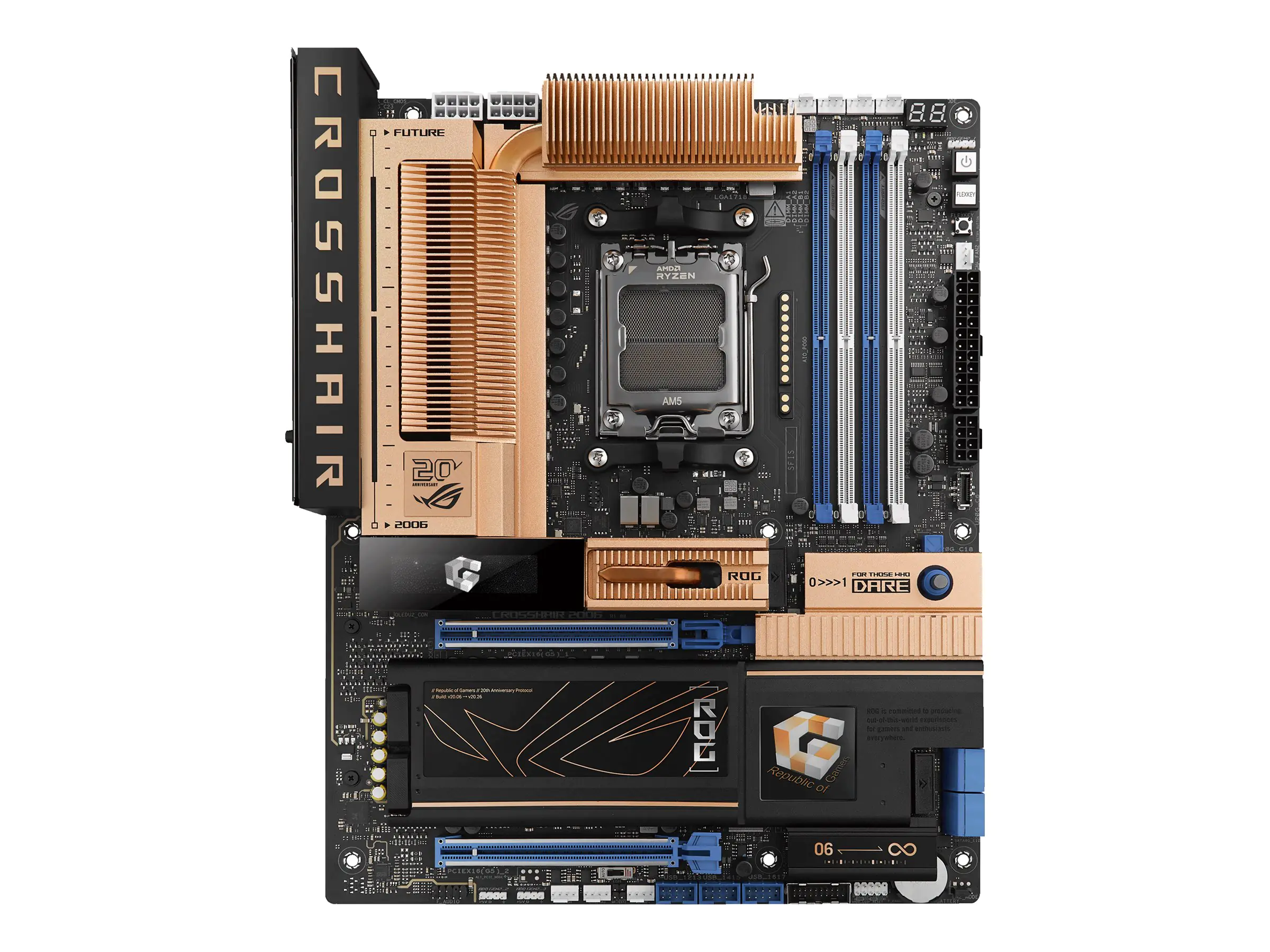ASUS ROG CROSSHAIR 2006 - Motherboard - ATX - Socket AM5 - AMD X870E Chipsatz - USB4, USB-C 3.2