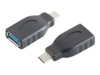 exertis Connect - USB-Adapter - 24 pin USB-C (M) zu USB Typ A (W) - USB 3.1 - Schwarz