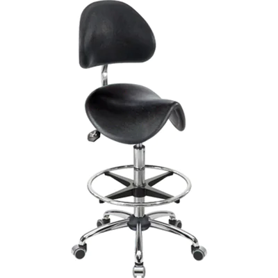meychair Sitzhocker Assistant Basic Sattel Farbe der Sitzfläche: schwarz Farbe des Fußkreuzes: chrom meychair Sitzhocker Assistant Basic Sattel Farbe der Sitzfläche: schwarz Farbe des Fußkreuzes: chrom