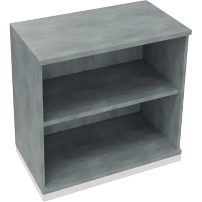 Regal 2OH B800xT442xH781mm Silberaluminium/Beton hell