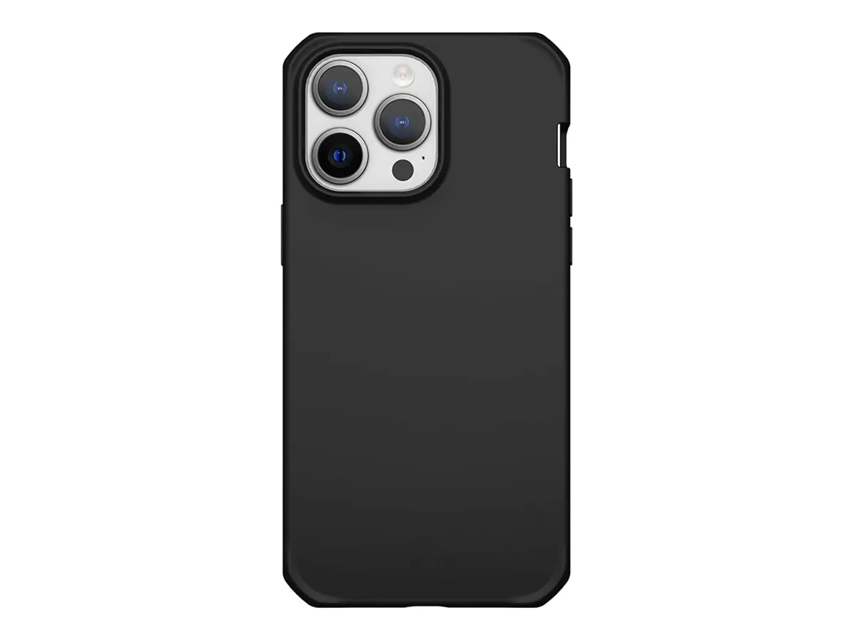 Mobilis SPECTRUM - Hintere Abdeckung für Mobiltelefon - widerstandsfähig - recycelt, antimikrobiell - Impacthane - Schwarz - für Apple iPhone 15 Plus